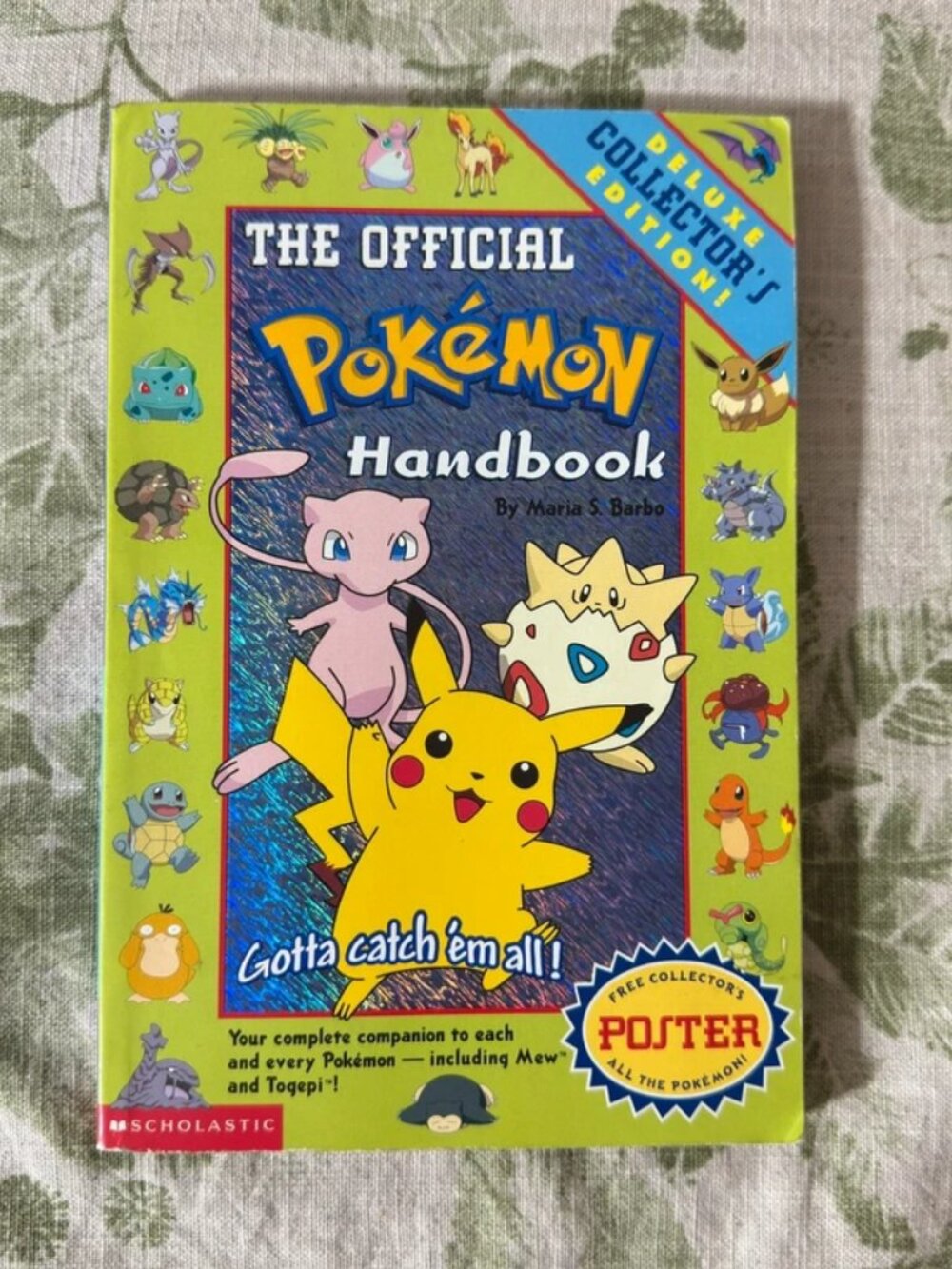 The Official Pokemon Handbook Deluxe Collect Edition 1999 Scholastic With Poster